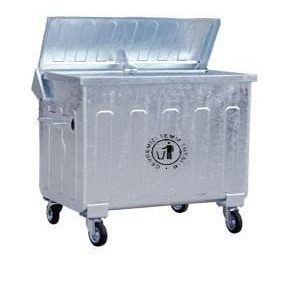 800 litre çöp konteyneri. Metal galvaniz çöp konteyneri