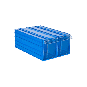 501-2 plastik şeffaf ikili çekmeceli malzeme kutusu