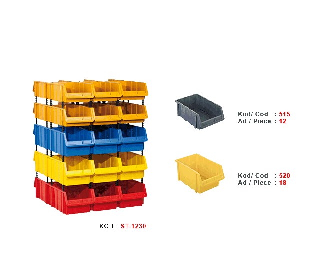 ST 1230 plastik avadanlık standı eforplast