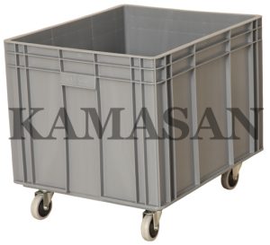 KAMASAN-SC-6542-K PLASTİK TEKERLEKLİ KASA 500x600x522 mm