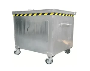 1100 litre galvaniz çöp konteyneri
