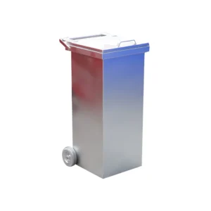 120 Litre metal galvaniz çöp konteyneri